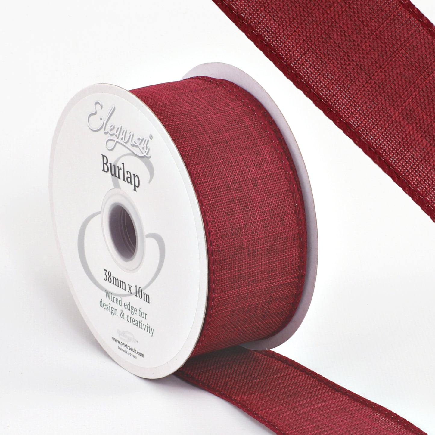 Burlap-Ribbon-Wired-Edge-Burgundy-38mm-x-10m