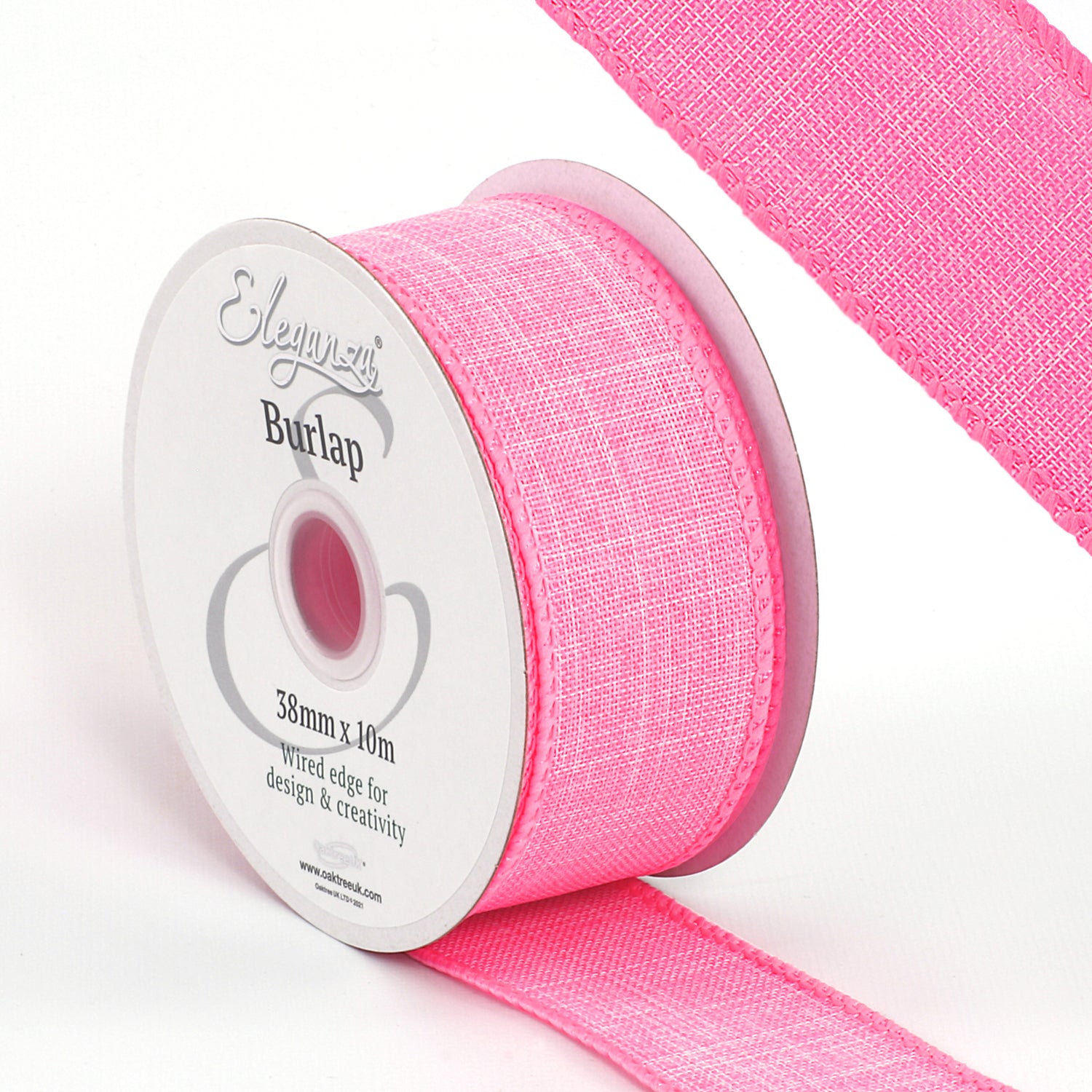 Burlap-Ribbon-Wired-Edge-Light-Pink-38mm-x-10m
