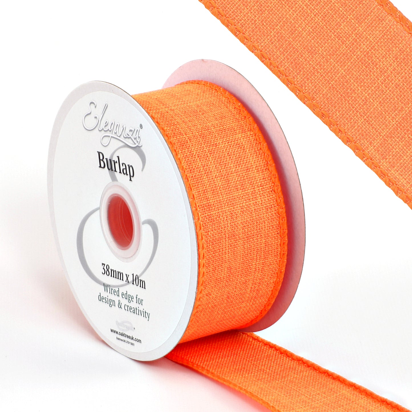 Burlap-Ribbon-Wired-Edge-Orange-38mm-x-10m
