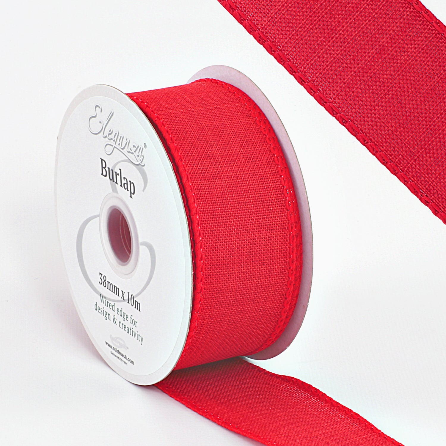 Burlap-Ribbon-Wired-Edge-Red-38mm-x-10m