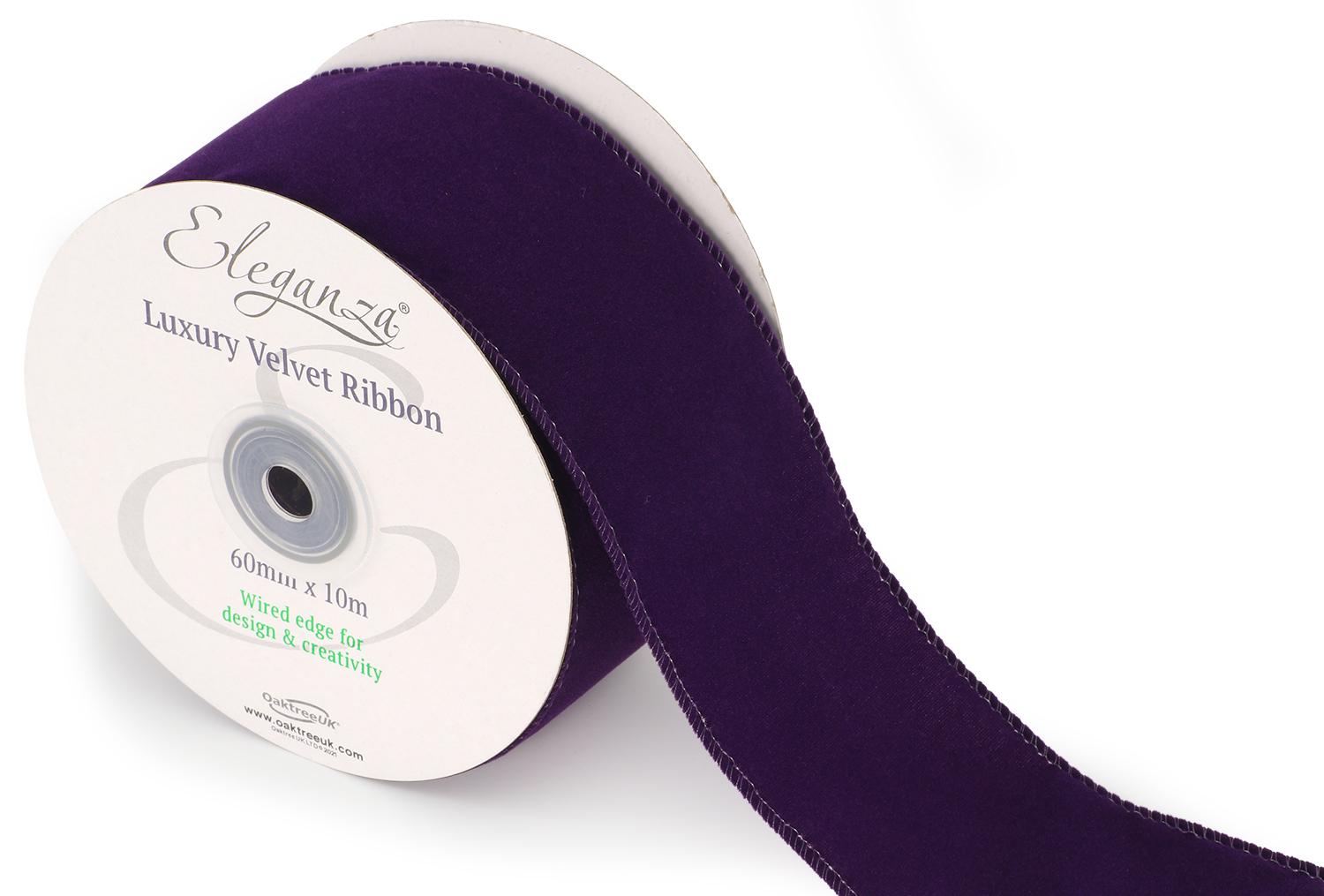Christmas-Ribbon-Wired-Edge-Purple-Velvet-60mm-x-9.1m