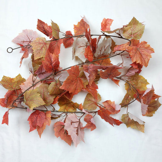 Artificial Red and Brown Garland on a white background
