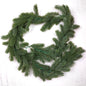 Artificial Green Spruce Garland on a white background