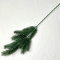 Artificial green Spruce branch on a white background