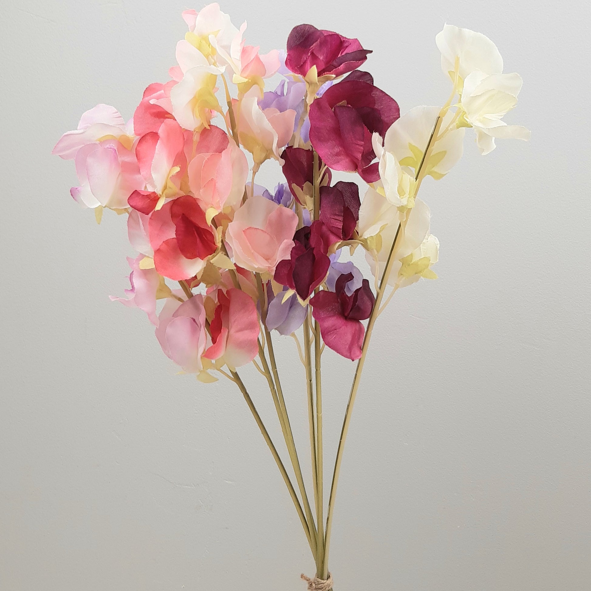 Faux-Sweet-Pea-Spray-Mixed-Colours-40cm-x-6