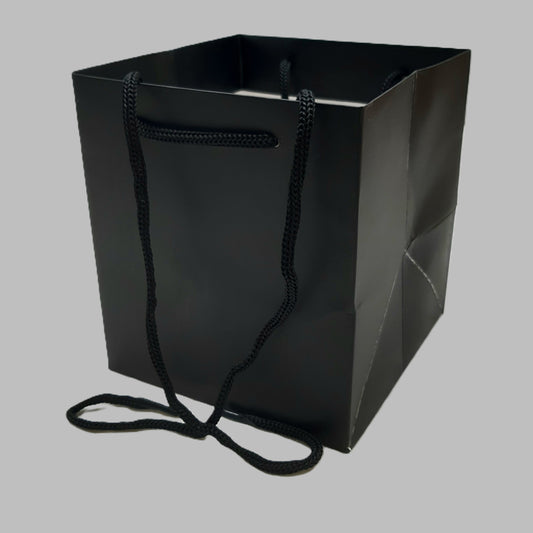 Hand-Tie-Gift-Bags-Black-16cm-x-14.5cm-x-14.5cm-Pack-of-10-Bags