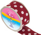 Linen-Ribbon-Cut-Edge-Red-Polka-Dot-38mm-x-10m