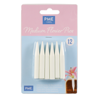 Pack of Medium Flower Pics with pink and blue packaging on a white background