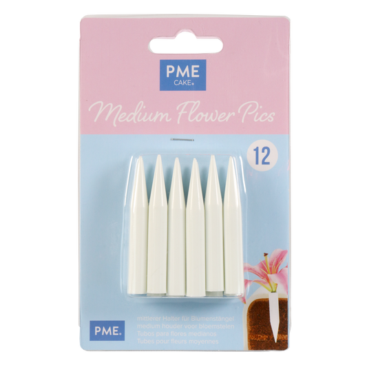 Pack of Medium Flower Pics with pink and blue packaging on a white background