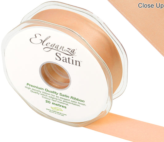 Satin-Ribbon-Double-Faced-Peach-25mm-x-20m