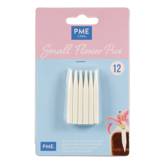 Pack of Small Flower Pics with pink and blue packaging on a white background